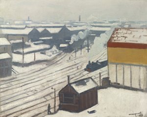 Gare Montparnasse i snøen, 1913 av Albert Marquet