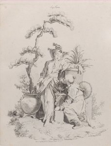 Jorden, fra De fire elementene, 1738-49. av Pierre Alexandre Aveline