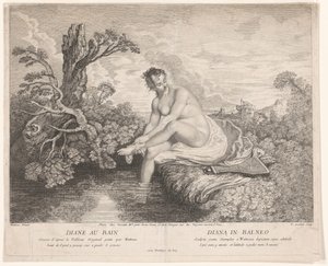 Den dårlige av Diana Diane au bain / Diana in balneo (tittel på objekt) av Pierre Alexandre Aveline