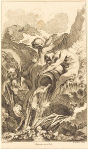 Satyr, Nymph and River God, i eller etter 1736. av Pierre Alexandre Aveline