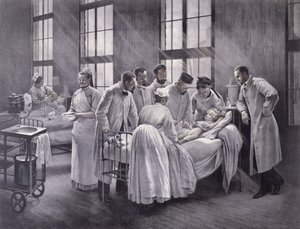 The Croup Cured by Doctor Roux, gravert av E. Buval