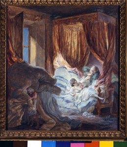 Bruden lirker. Maleri av Pierre Antoine Baudouin (1723-1769). Paris, Museum for dekorativ kunst