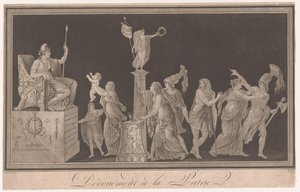 Allegori om hengivenhet til Frankrike Dévouement à la Patrie (tittel på objekt) av Pierre Antoine Demachy
