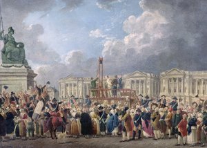 En henrettelse, Place de la Revolution, mellom august 1793 og juni 1794