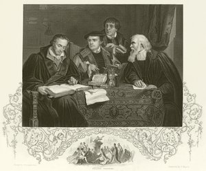Luther, Melancthon, Pomeranus og Cruciger av Pierre Antoine Labouchere