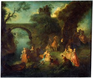 Dans ved elven, c1720-1730.