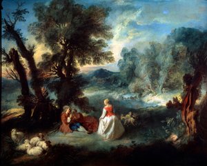 Pastoral scene, 1730-årene.
