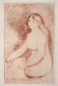 sittende badende av Pierre Auguste Renoir