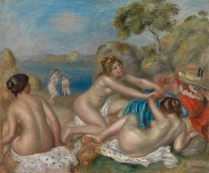 Badende som leker med en krabbe av Pierre-Auguste Renoir