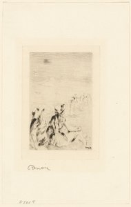 Barn på stranden, Berneval av Pierre Auguste Renoir