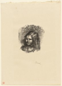 Claude Renoir, vendt mot venstre av Pierre-Auguste Renoir