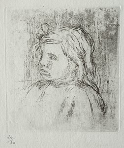 Claude Renoir, tre fjerdedeler til venstre av Pierre-Auguste Renoir