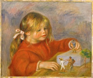 Claude Renoir, spiller (olje på lerret) av Pierre Auguste Renoir