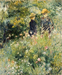 Samtale i en rosehage, 1876 av Pierre Auguste Renoir