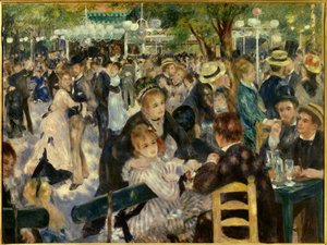 Dans på Le Moulin de la Galette av Pierre Auguste Renoir