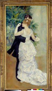 Dansen har byen. Maleri av Pierre Auguste Renoir (1841-1919) som representerer Suzanne Valadon og Paul Lhote av Pierre Auguste Renoir