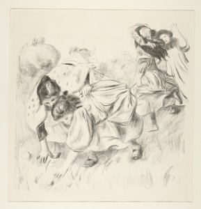Barn som leker? ballen (barn som spiller ball) av Pierre Auguste Renoir