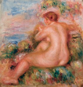 Naken kvinne i et landskap, 1915
