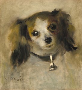 Hodet til en hund, 1870. av Pierre Auguste Renoir