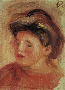 Kopf eines jungen Mädchens von Pierre Auguste Renoir