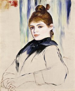 Ung jente med en hårbolle, 1882 av Pierre Auguste Renoir