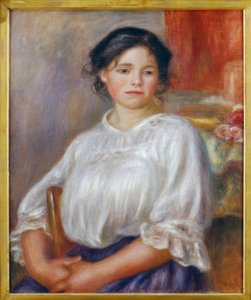 Ung jente sitter av Pierre Auguste Renoir