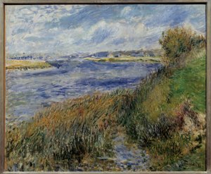 La seine a Champrosay. Maleri av Pierre Auguste Renoir (1841-1919) av Pierre Auguste Renoir
