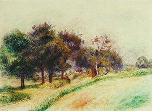 Landskap; Landsbygda, av Pierre Auguste Renoir