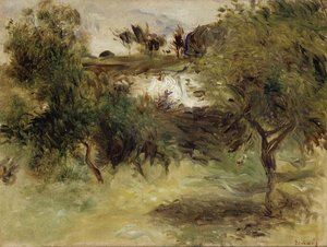 Landskap med trær av Pierre Auguste Renoir