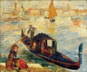 Canal Grande, Venezia (gondol) av Pierre Auguste Renoir