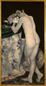 Unggutten med katten av Pierre Auguste Renoir
