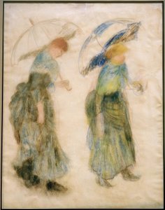 Jente med paraply av Pierre Auguste Renoir