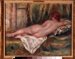 Nakent lag sett fra rygg eller hvile etter bad Maleri av Pierre Auguste Renoir (1841-1919) 1909 Søn. 0,41x0,52 m Paris, Musee d