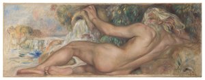 Naken i et landskap eller elven av Pierre Auguste Renoir