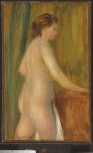 Naken med badehåndkle, ca.1900