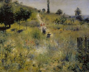 Sti som fører gjennom høyt gress av Pierre Auguste Renoir