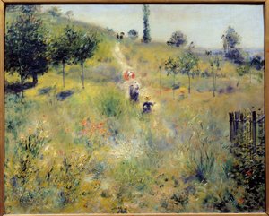 Stien stiger i de høye urtene Maleri av Pierre Auguste Renoir (1841-1919) 1875 Søn. 0,6x0,74 m Paris, musee d