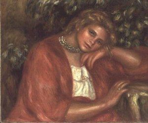 Nachdenkliche junge Frau von Pierre Auguste Renoir