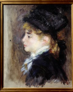 Portrett av Margot. Maleri av Pierre Auguste Renoir (1841-1919) av Pierre Auguste Renoir