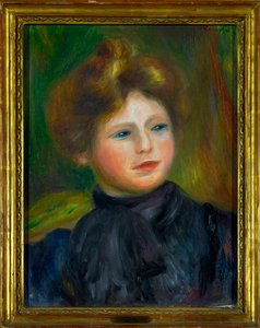 Portrett av kvinnemaleri av Pierre Auguste Renoir (1841-1919) 1916 Dim 0,35 x 0,27 m Paris Louvre museum Obligatorisk omtale: Donasjon Helene og Victor Lyon av Pierre Auguste Renoir