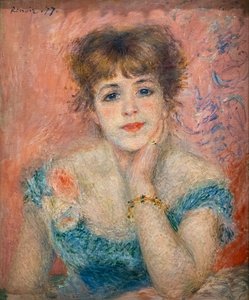 Portrett av skuespillerinnen Jeanne Samary av Pierre-Auguste Renoir