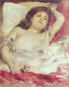 Semi-Nude Woman in Bed: The Rose, før 1872 (olje på lerret)