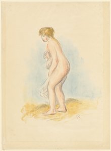 Stehende weibliche Badende von Pierre-Auguste Renoir