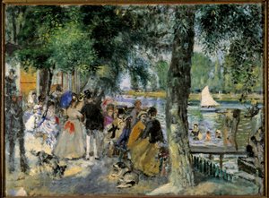 Svømming i Seinen eller "La Grenouillere". Kaféball i nærheten av Chatou. Maleri av Pierre Auguste Renoir (1841-1919) 1860 Moskva, Pushkin-museet av Pierre Auguste Renoir