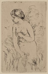 Baderen, ca. 1890 (blekketsning på papir)