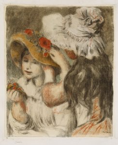 Hattenålen, ca. 1897 av Pierre Auguste Renoir