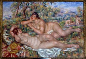 Badegjestene. Maleri av Pierre Auguste Renoir (1841-1919) av Pierre Auguste Renoir