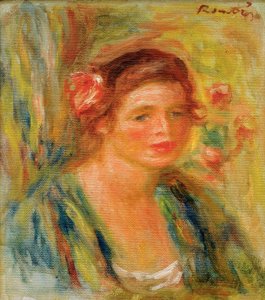 Leder for en ung kvinne (Portrett av Gabrielle) av Pierre Auguste Renoir