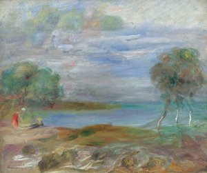 To personer ved vannkanten av Pierre Auguste Renoir