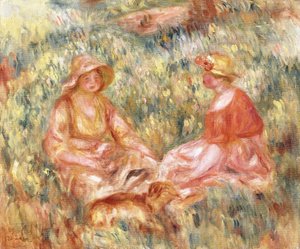 To kvinner i gresset, ca. 1910 av Pierre Auguste Renoir